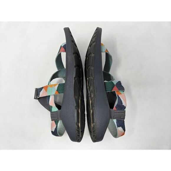 CHACO WOMENS SZ12 MEGA Z CLOUD STRAPPY SANDAL BUCKLE KALEIDO KATYDID COLORBLOCK - Picture 6 of 9